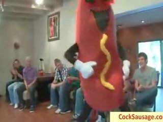 Huge wiener gets his johnson sucked by 20 youngsters